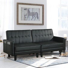 Faux Leather LoveseatConvertible Sleeper Sofa Bed Couch Futon Sofa Bed Recliner