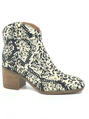 white leopard booties