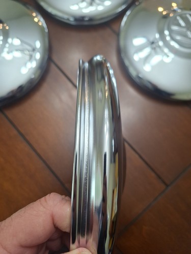 66 67 1967 1966 Vintage Vw Volkswagen Bug Stock Hub caps Squareback No Clip Set - Picture 4 of 6