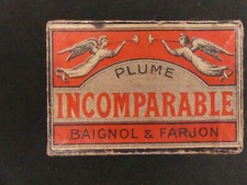 PETITE BOITE DE PLUMES BAIGNOL & FARJON INCOMPARABLE VIDE