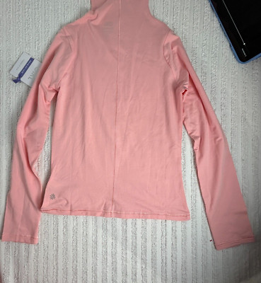 Athleta Girl Perfect Turtleneck Long Sleeve Stretch Top Large / 12 Peach New