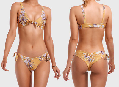 Vitamin A Lou bralette & Gidget Brazilian bottom 10 / L set  Soleada Flora # 4