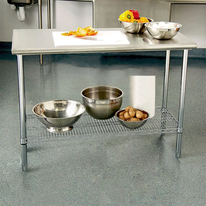 Industrial stainless steel deals table