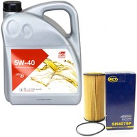 MotoröL Set 5W-40 5 Liter + ÖLfilter SH 4079 P FüR Audi A4 A5 A6 A7 Q5 1.8 2.0