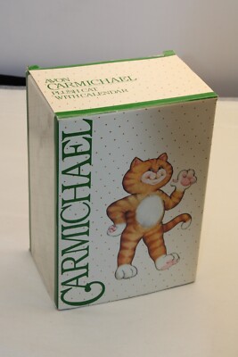 Vintage NEW Avon Carmichael Plush Cat With Wall Calendar 1985