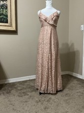 Jenny Yoo Collection Blush V-neck Wedding Evening Formal Prom Dress Gown Sz 4