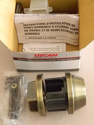 Uscan Keyway USCAN SINGLE CYL DEADBOLT ANTIQUE BRASS WR5 KEYWAY-GRADE2 | eBay