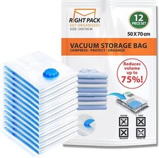 12 X LARGE SPACE SAVING STORAGE VACUUM BAGS CLOTHES BEDDING ORGANISER UNDER BED