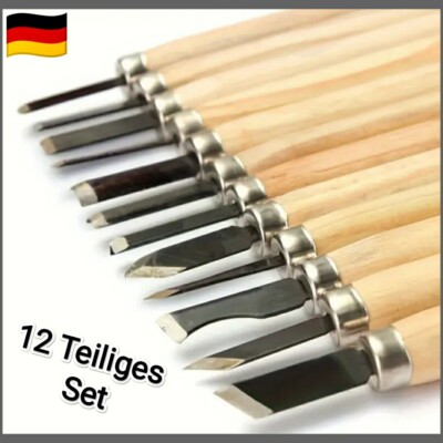 12 Fein Detail Holzschnitz Meißel Set Holzarbeiten Holzschnitzen Holzschnitzerei