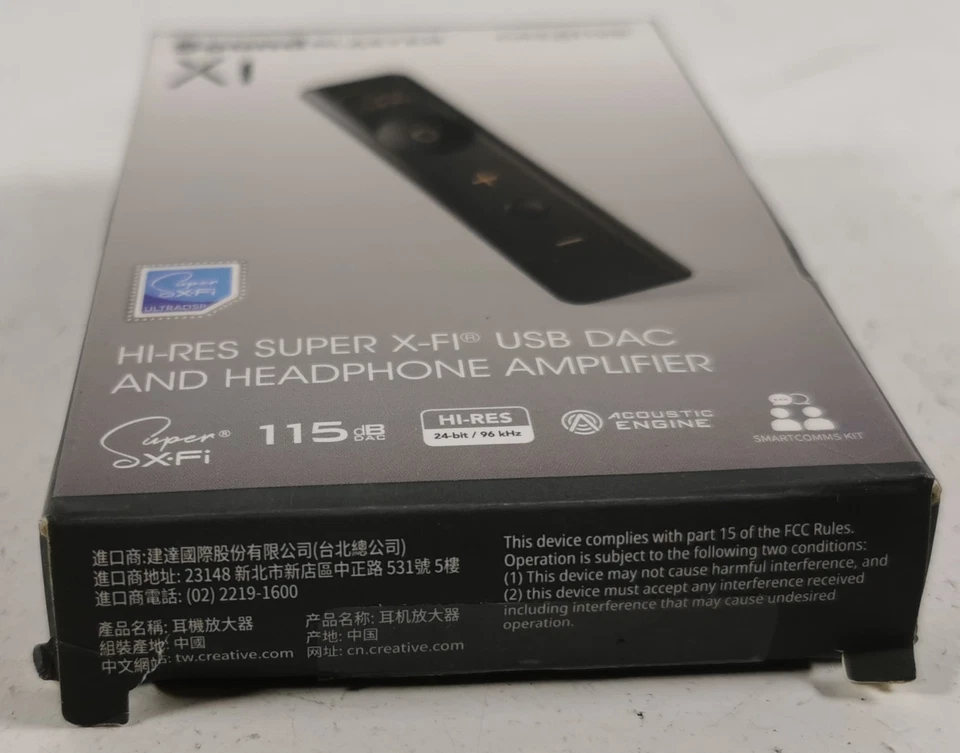 Creative Sound Blaster X1 USB DAC & Headphone Amp Hi-Res Super X-Fi Boxed - Image 3 of 4