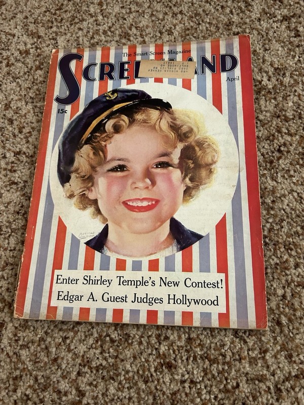1936 Screenland Vintage Magazine Featured Shirley Temple