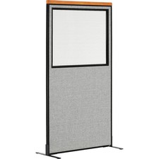 36-1/4"W x 97-1/2"H Deluxe Freestanding Office Partition Panel with Partial
