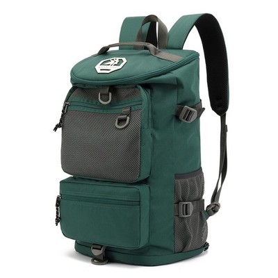 Gym Duffle Backpack 4Way Waterproof Shoes Compartment Travel Sport Green