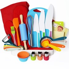 Kidz Cooking and Baking Supplies Set with Gift Storage Box, Complete Junior C...