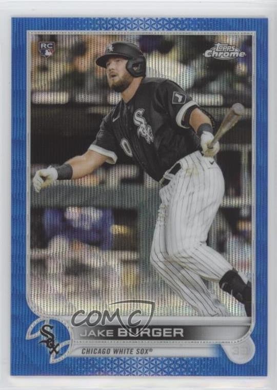 2022 Topps Chrome Blue Wave Refractor 6/75 Jake Burger #29 Rookie RC vs5