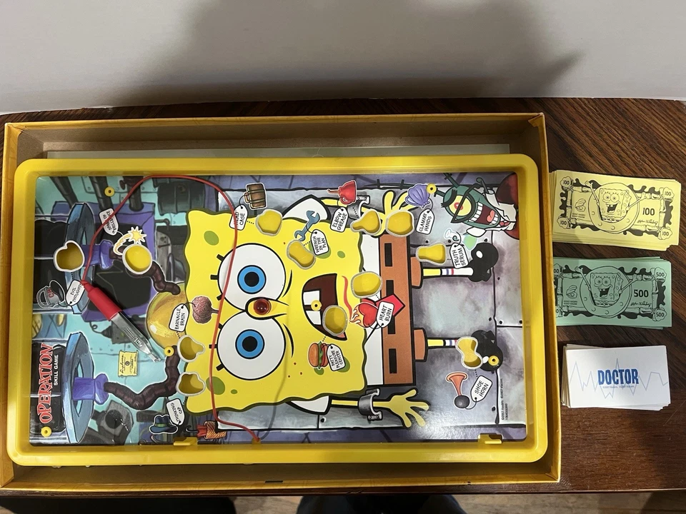 Operation SpongeBob Squarepants Board Game 2007 Nickelodeon Near Complete in Box - Image 2 of 2