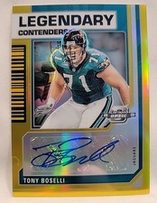 2023 Contenders Optic Legendary Contenders Auto Tony Boselli Gold Prizm /10 (AU)
