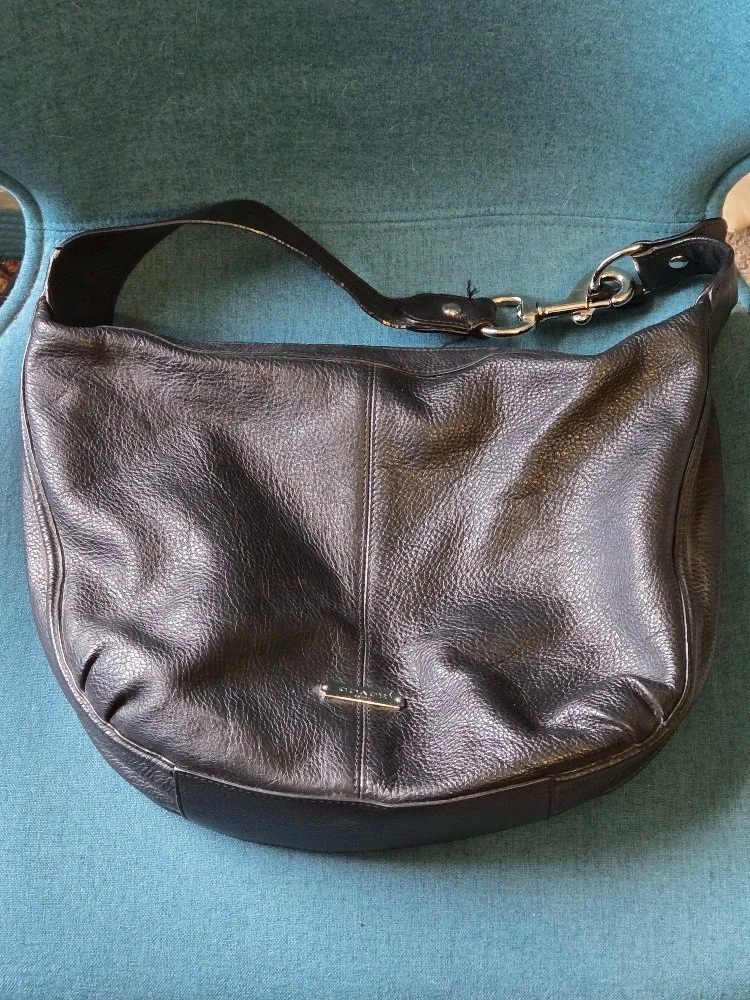 Coach F23960 Avery Black Leather Hobo Bag - See Pictures for Wear!