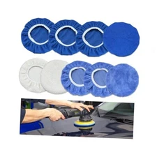  9PCS Car Polisher Pad, 7 to 8 Inches Car Orbital Microfiber Bonnet 7-8 Inches