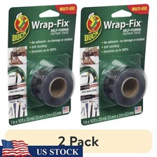 Self-Fusing Silicone Repair Tape Watertight Seal Plumbing Auto Marine DIY Black