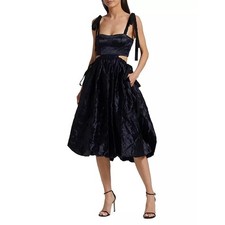 Ulla Johnson in Midnight  Blue Party  Gabrielle Cut-Out Bubble Bustier Dress 0