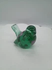 Fenton Emerald Green Bird of Happiness Figurine Hand painted by M Wagner