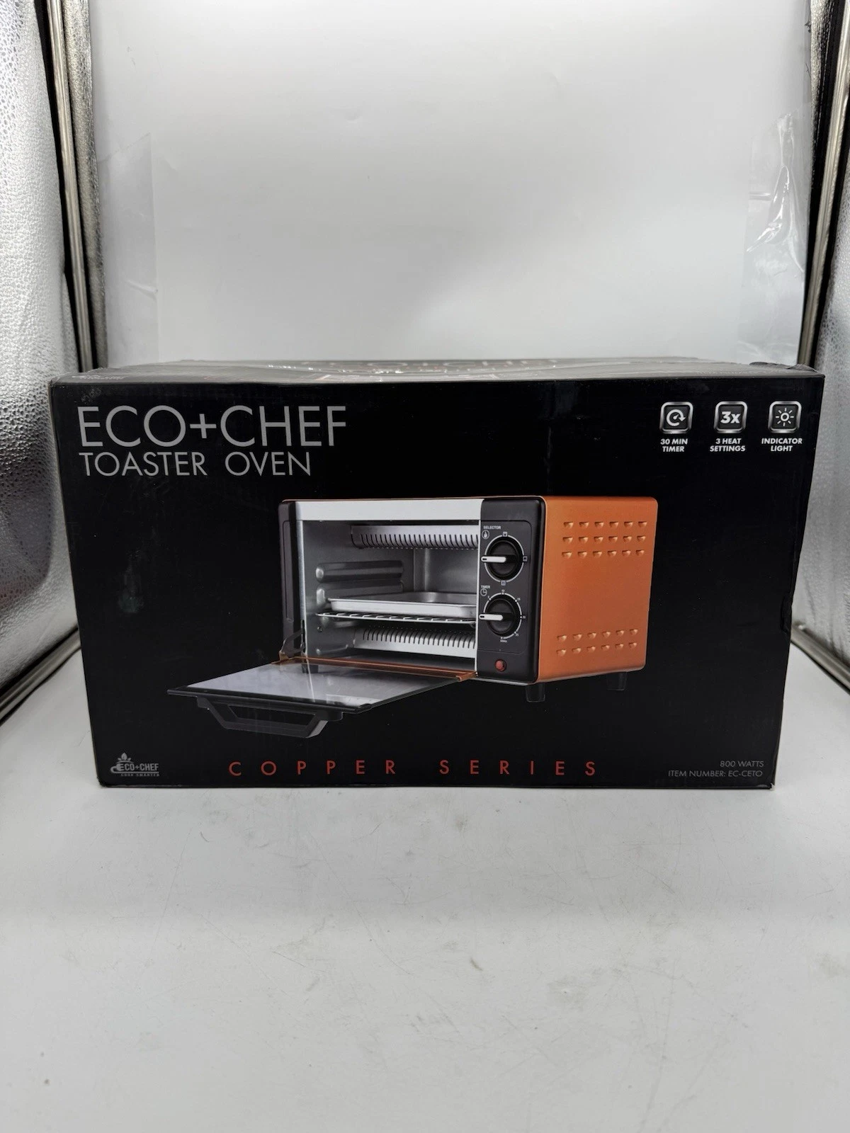 ECO+CHEF Copper Series Toaster Oven – 800 Watts