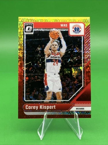 2024-25 Panini Optic Fast Break Corey Kispert Red Yellow Disco 2/7 Wizards #183