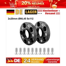 Spurverbreiterung 5x112 Ø66,45 für Mercedes 2x20mm Distanzscheiben Spurplatten
