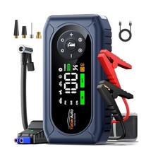 YaberAuto 5000A Car Jump Starter with Air Compressor, 150PSI Tire Inflator Blue