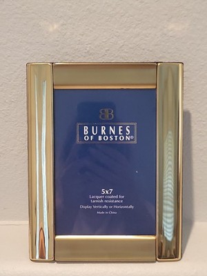 Vintage Solid Brass Picture Frame Lacquered 5x7 Photo Frame 