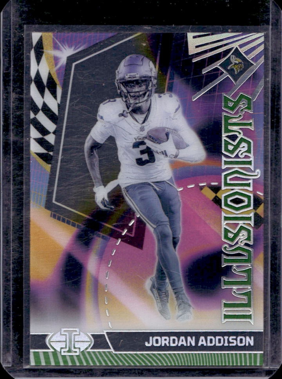 2023 Illusions Jordan Addison Illusionists Emerald Rookie RC #16 Vikings