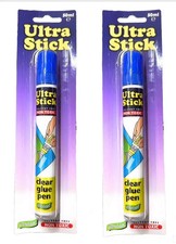 2X Ultra Stick Art Hobby Craft DIY Clear Paper Fabric Glue Non Toxic Pen 50ml