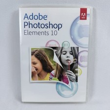 Adbe Photoshop Elements 10 for PC, Mac 3 discs Complete w Serial 