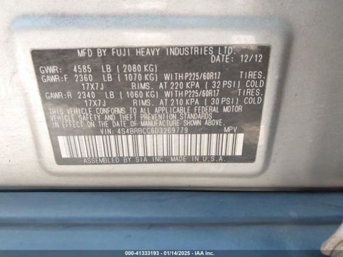 Alternator Fits 13-14 LEGACY 2395990 - Picture 5 of 12