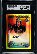 Colby Thomas 2024 Topps Pro Debut AUTO GOLD FOIL AUTOGRAPH 15/50 SGC 10/10!