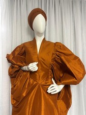 African Rich Aunty Vibes Bubu Kaftan Dress with Scarf