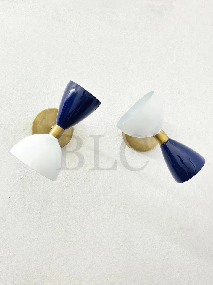 Pair of 1950s Italian Sconce Handmade Stilnovo Wall Lamp Christmas Gift - Image 3 of 4