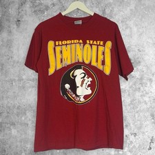 90s Florida State Seminoles Nutmeg Single Stitch Made in USA T-Shirt Size Large