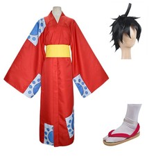 2026 Cosplay Luffy Halloween Costume Uniform Suit Wig Outfit Cloak Shoes Kimono