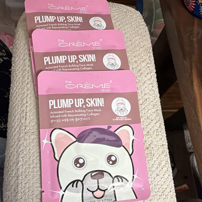 3 The Crème Shop Plump Up, Skin! French Bulldog Collagen Face Sheet Mask 25g