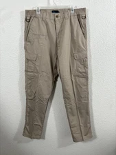 Galls Tac Force Tactical Cargo Pants Mens 36x34 Khaki Ripstop TR2597 D-Ring
