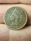 1887 Indian Head Penny Oak Wreath Cent 1c Coin