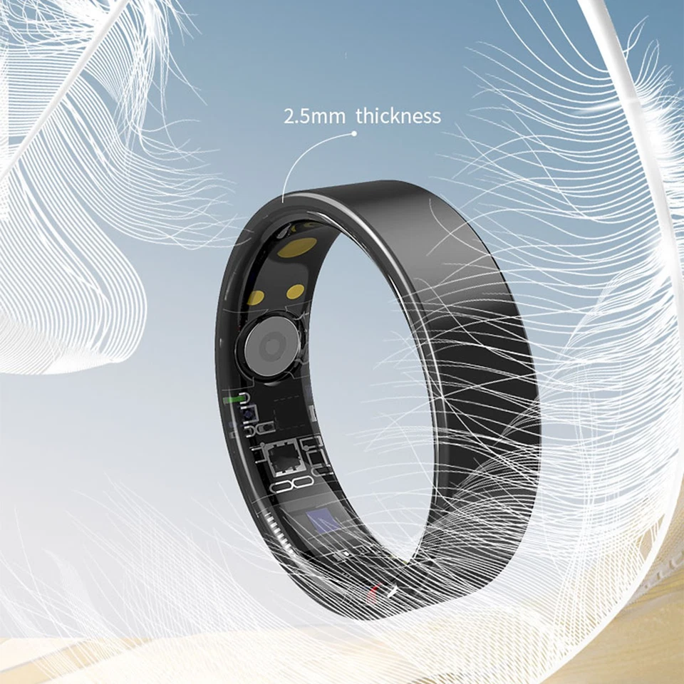 Smart Ring Fitness Tracker Heart Rate SPO2/BP Sleep Monitoring IP68 Waterproof - Image 4 of 4