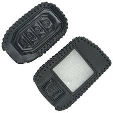 2PCS Leather Case Key Fob For Compustar Remote Cover Prime Q9/G15 RF-2WQ9-FM