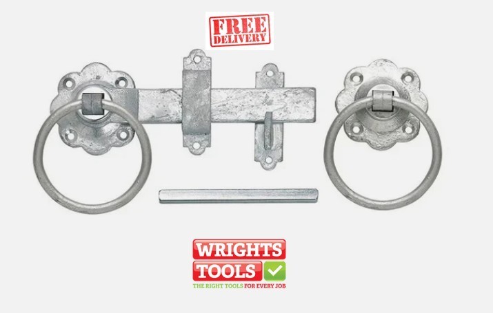 Ring Gate Latch Heavy Duty  Set 5"" / 125mm  Galvanised (PERRY QUALITY)