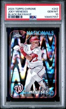 2024 TOPPS CHROME BLACK RAYWAVE #242 JOEY MENESES 7/10 PSA 10