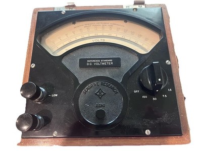 Sensitive Research Model C DC Voltmeter Vintage Scientific Instrument Wood Case