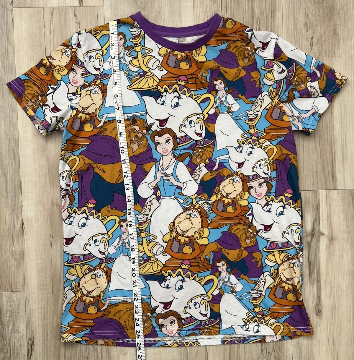 Disney Cakeworthy All Over Beauty And The Beast Shirt Womens Size M