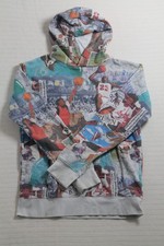 Air Jordan Graphic Hoodie Kids XL All Over Print Chicago Bulls Rare